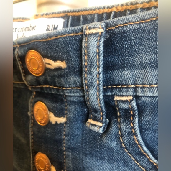 Abercrombie Kids High-rise jean legging Girls Size SLIM 15/16 Embroidered Flower - Picture 5 of 16